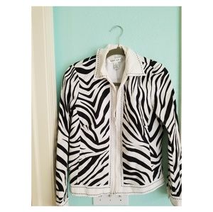 Big Sale! Raphael zebra lined jacket. Size 6.